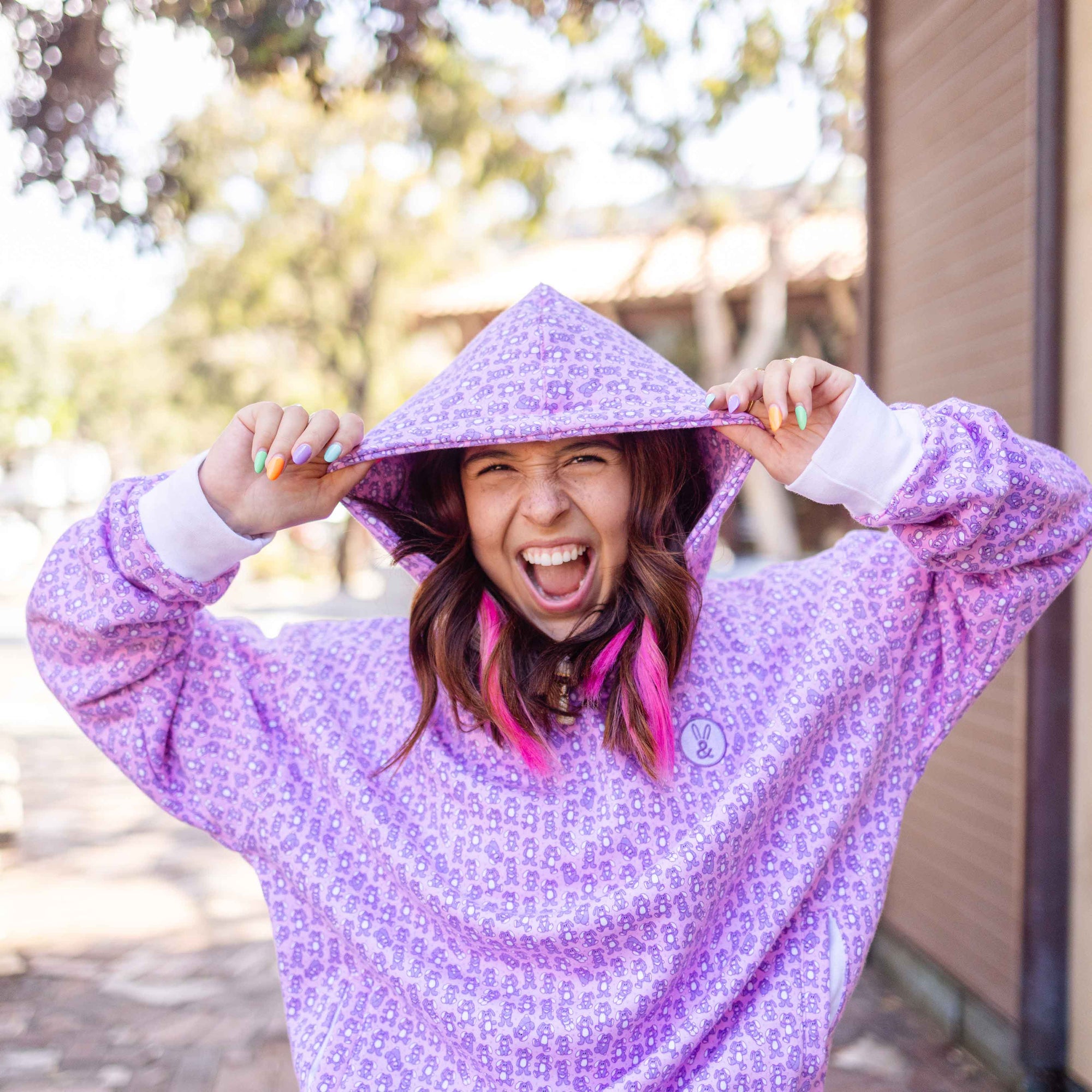 Bun Bun Hoodie Pink
