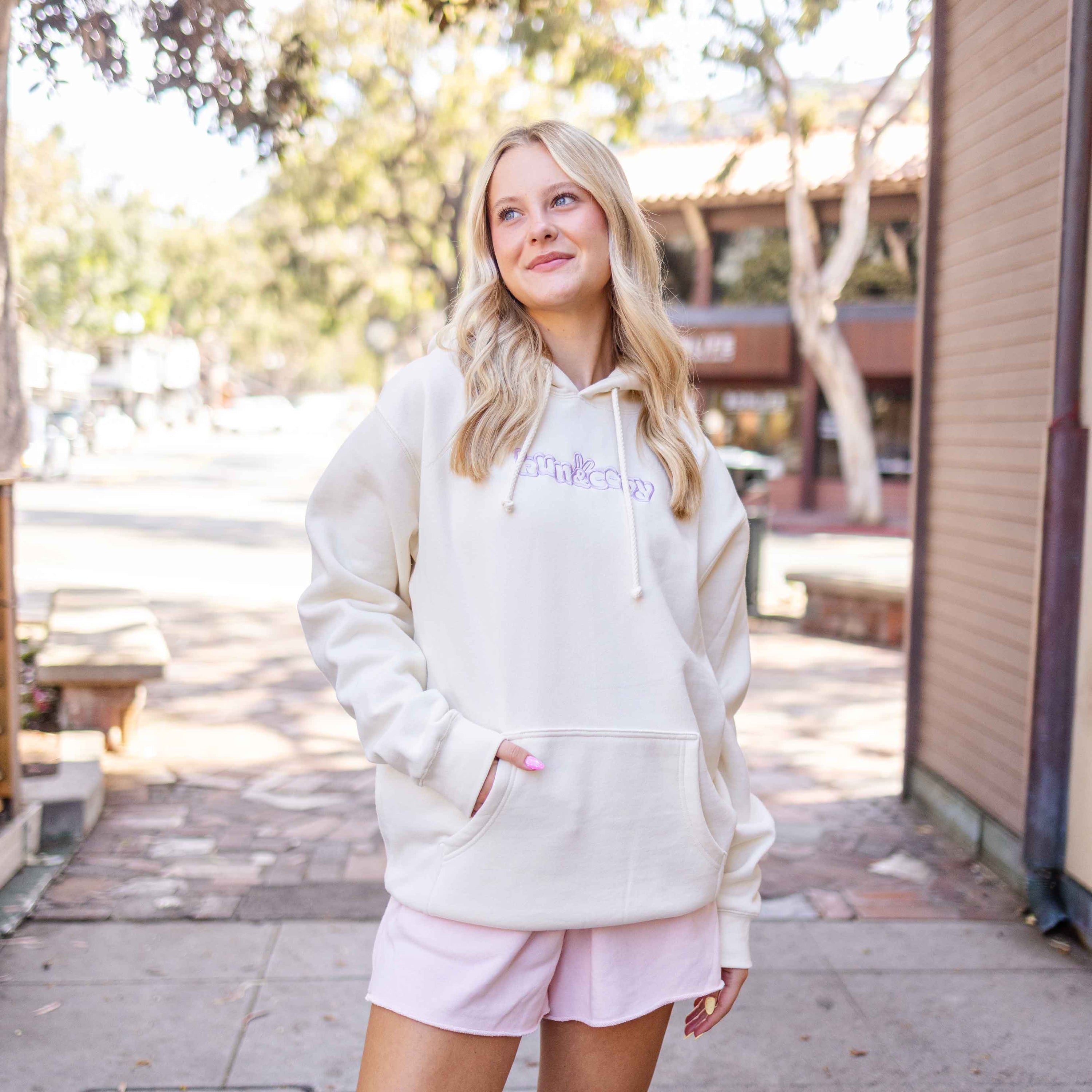 Pastel Hoodie in Ivory Bone