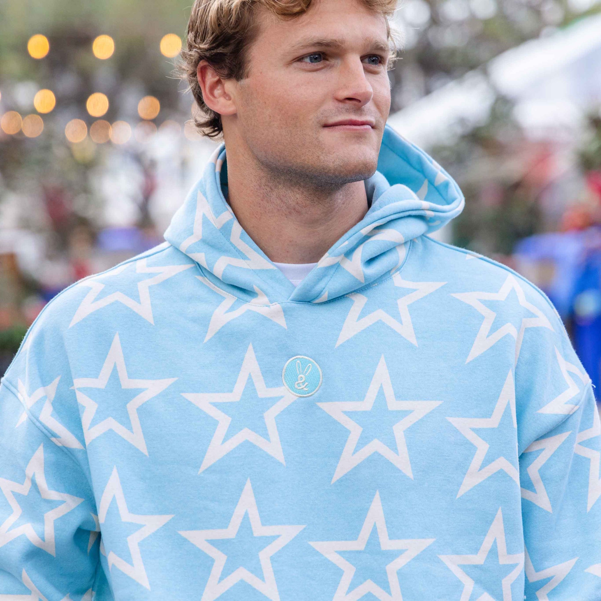 Star Hoodie in Electric Blue
