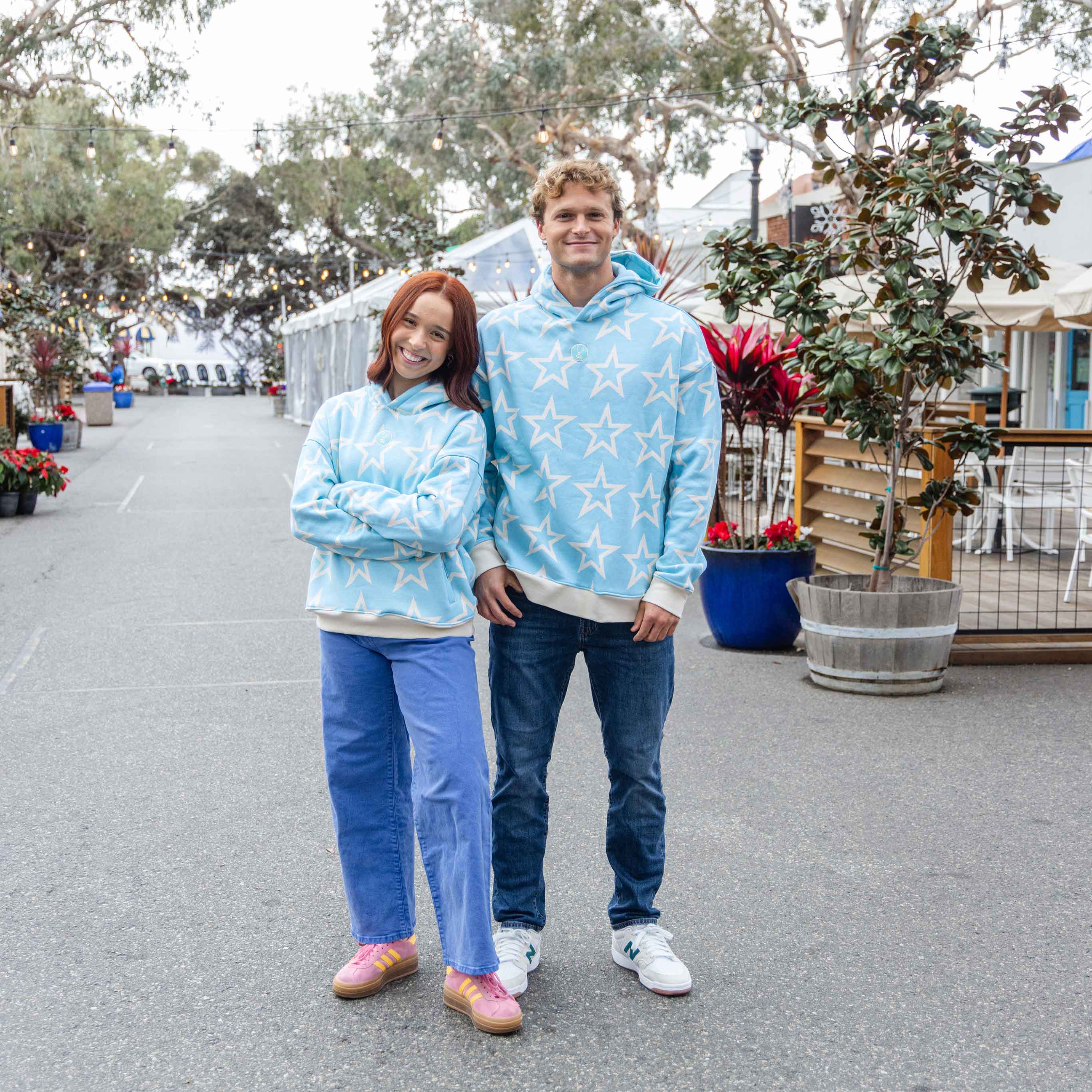 Star Hoodie in Electric Blue