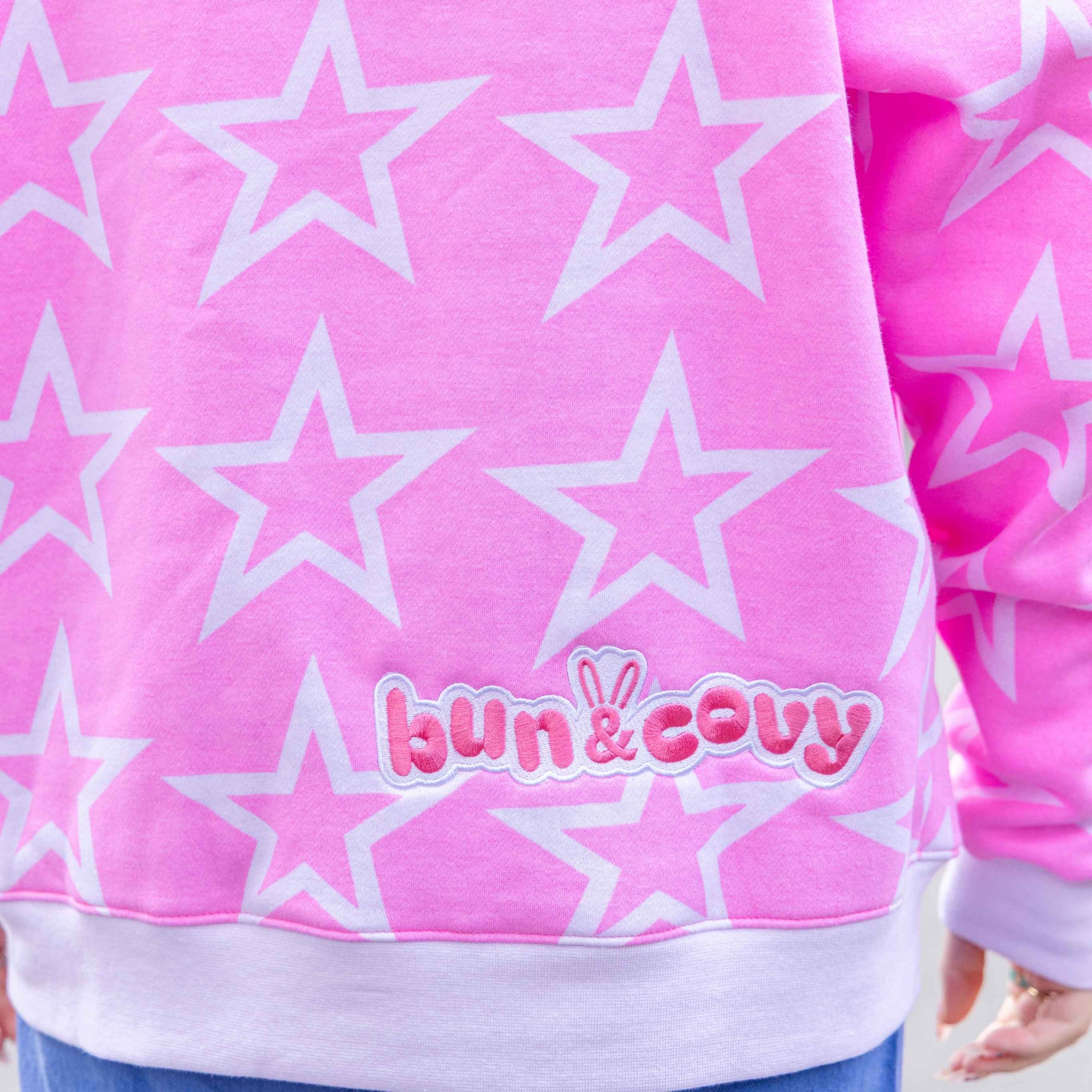 Star Hoodie in Hot Pink