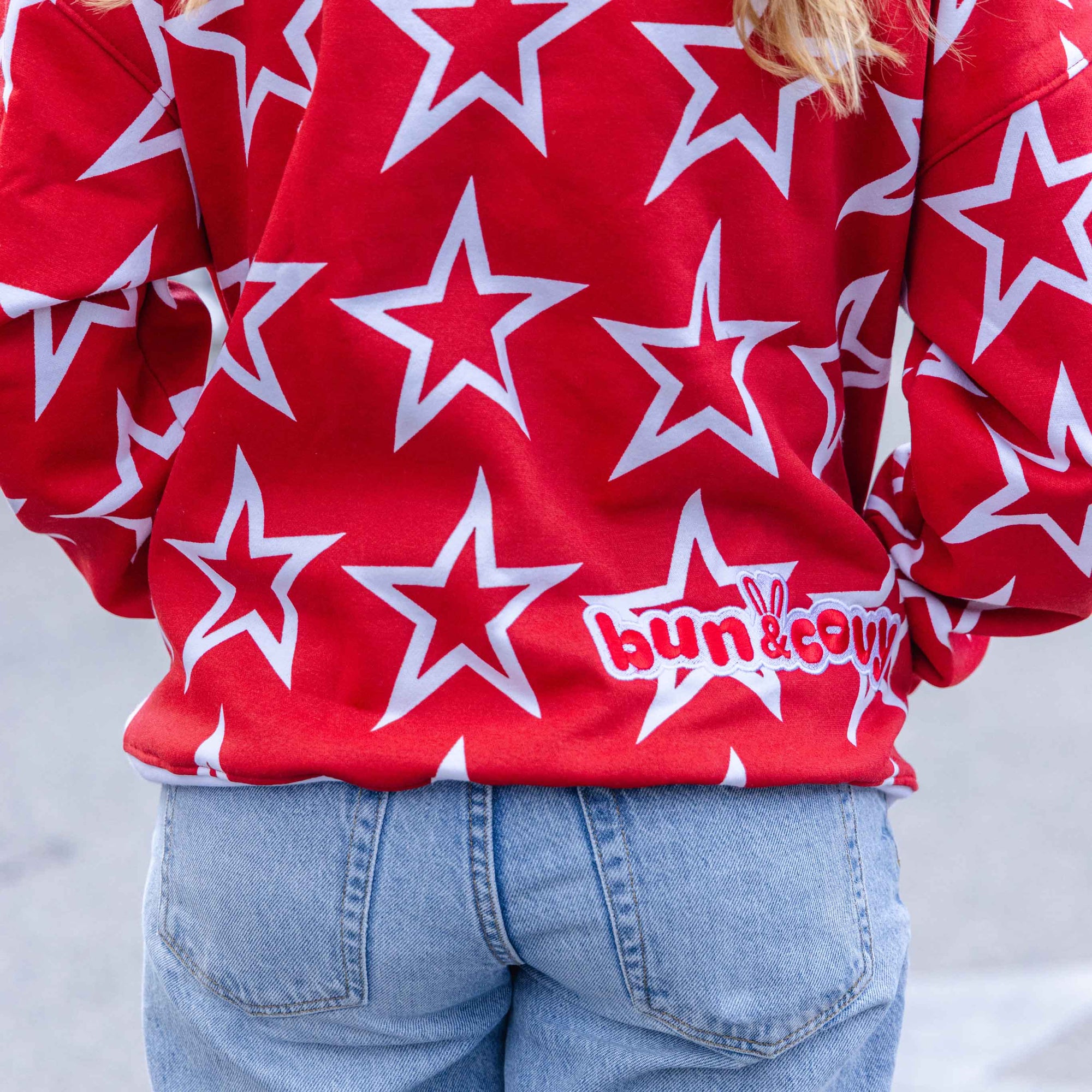 Star Hoodie in Ruby Red