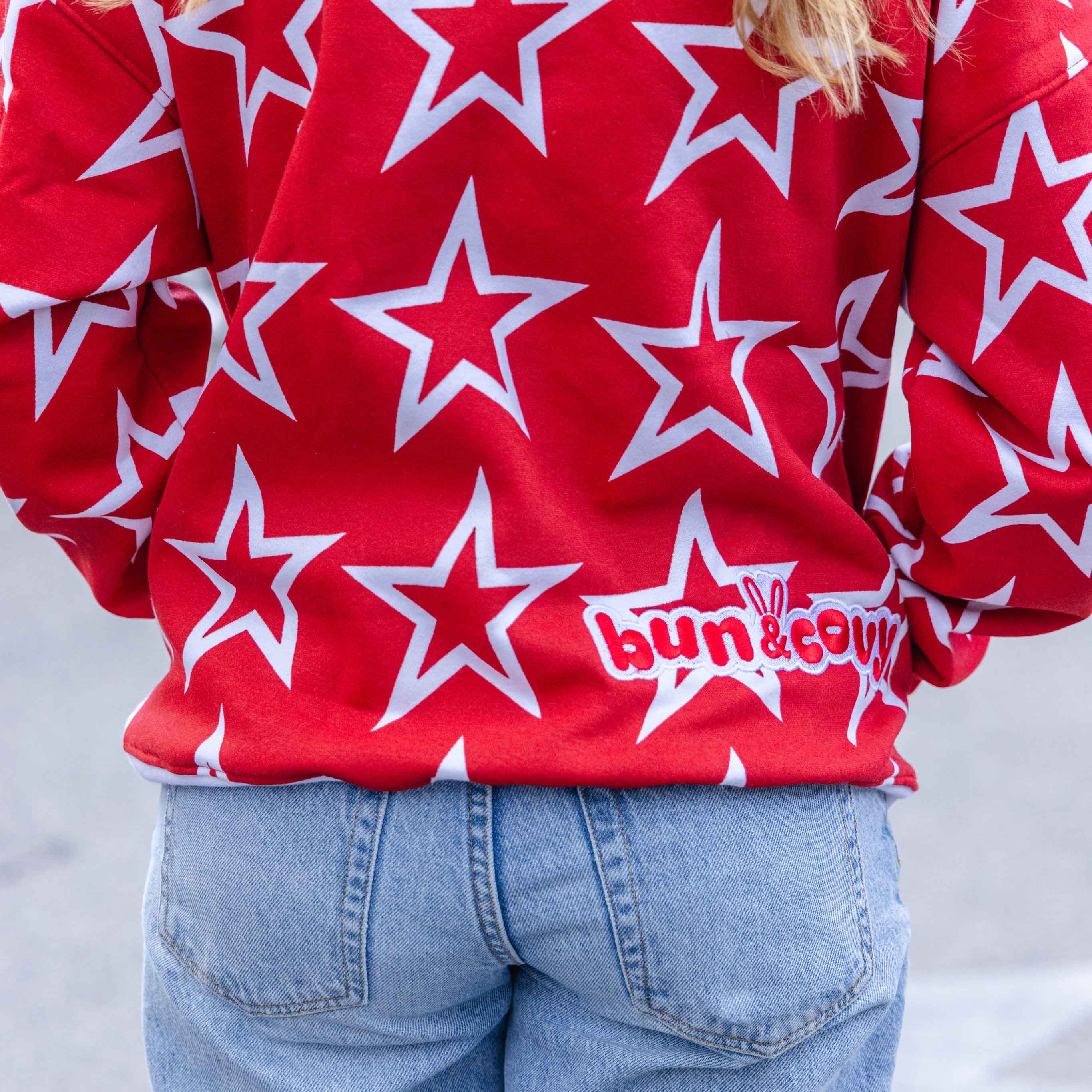 Star Hoodie in Ruby Red