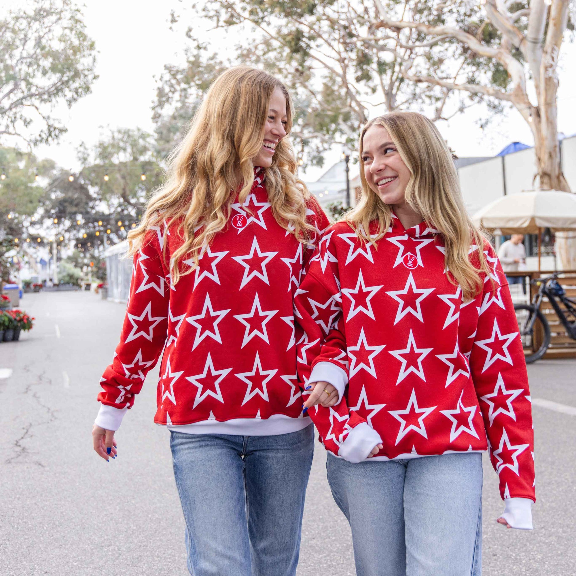 Star Hoodie in Ruby Red